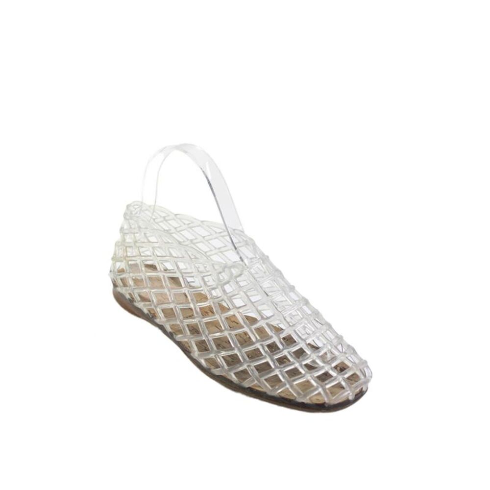 The Row Womens Cage Slip On Solid Sandals Clear Size EUR 38
